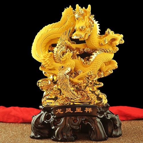 美帮汇龙凤呈祥摆件 一对接住吉祥与美意的婚礼好礼